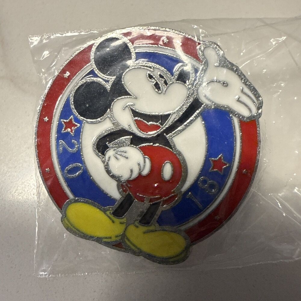 Disney Trading Pin 2018 souvenir mickey mouse U.S.A red white & blue
